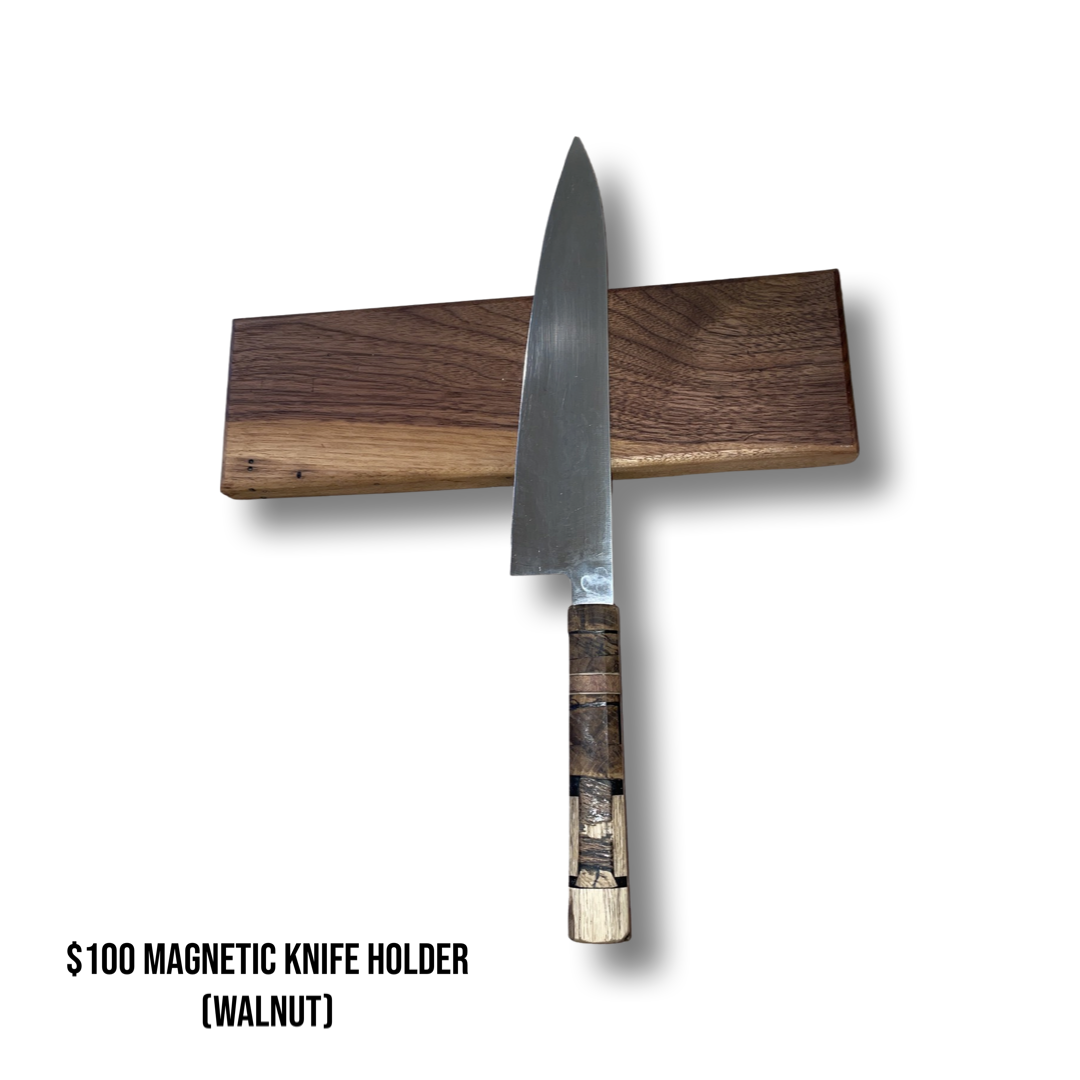 Walnut Magnetic Knife Block
